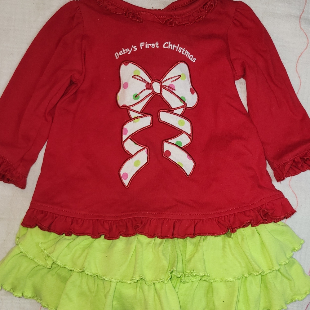 Okie Dokie Red and Green Baby's First Christmas Set